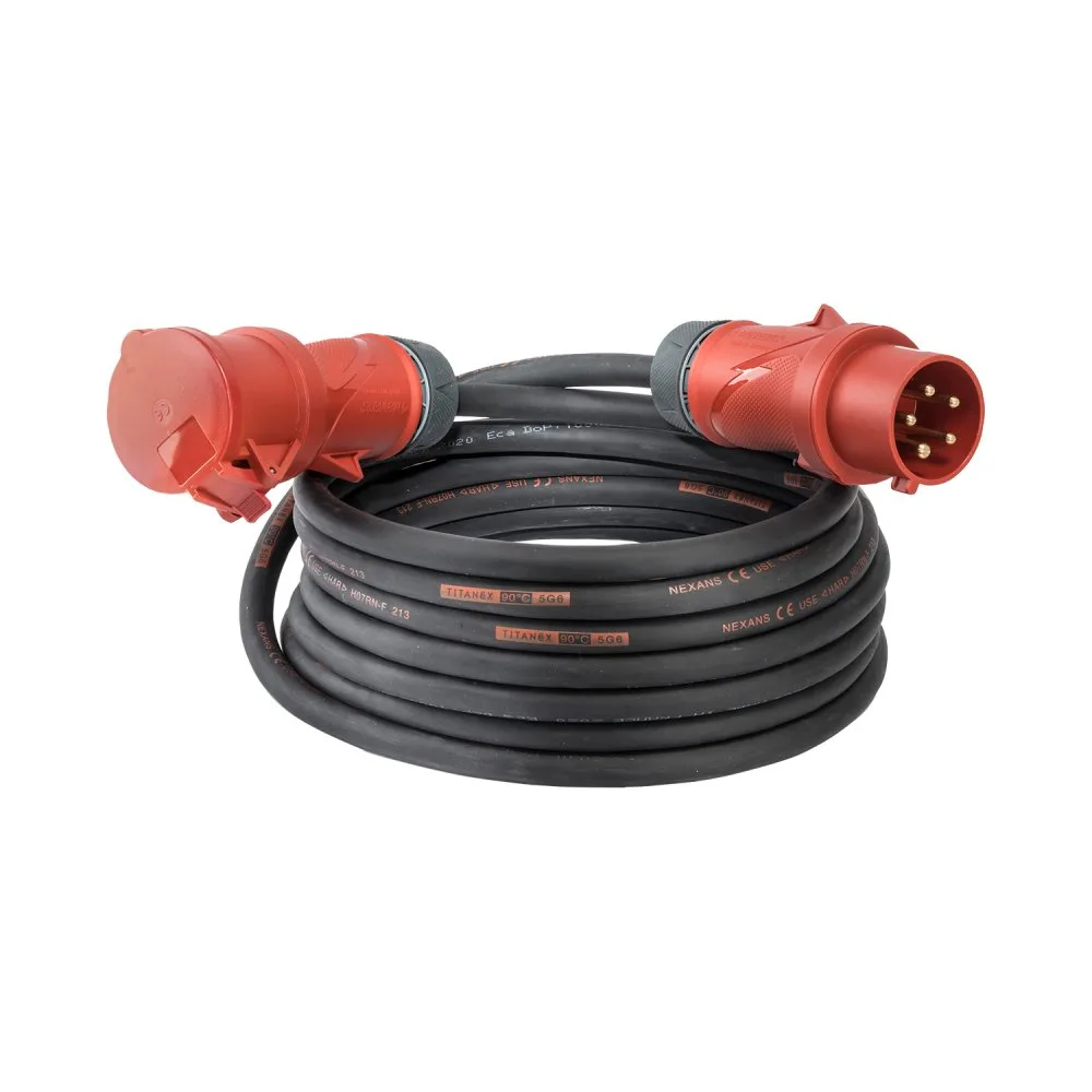 16A CEE 5-polig verlengkabel 15m